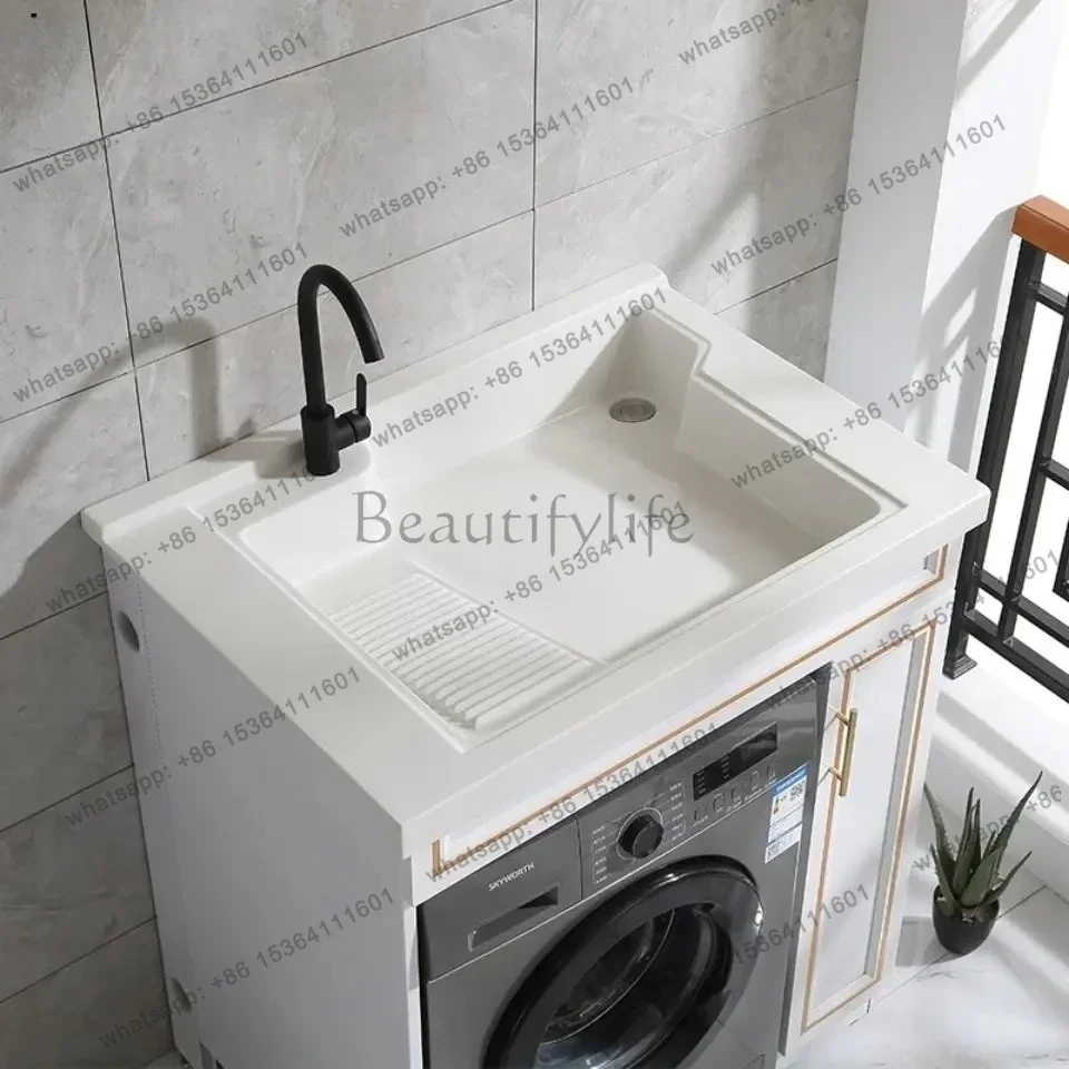 D14space aluminum balcony washing machine significant other integrated small apartment bathroom hand wash basin cabinet