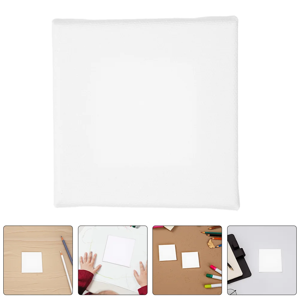 24 Pcs Photo Frame Mini Canvas Board Cotton Painting Artist Small Blank Panel White