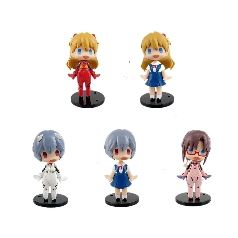 5 types 10cm Eva NEON GENESIS EVANGELION Figure Rei Asuka Model Ornaments Action Figure Game Pvc MODEL DOLL Gifts Toys