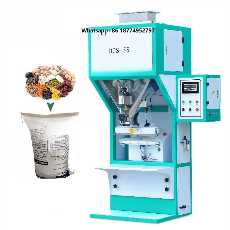 Semi Automatic Grain Packing Machine for Beans Oats Seeds 1kg 5kg 10kg Commercial Weighing and Filling Machine