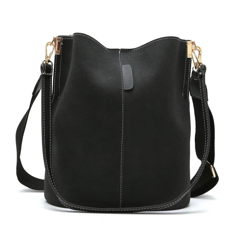 Popular Designer Handbag Faux Leather Crossbody Purse Shoulder Bags Large Capacity Bucket Bag