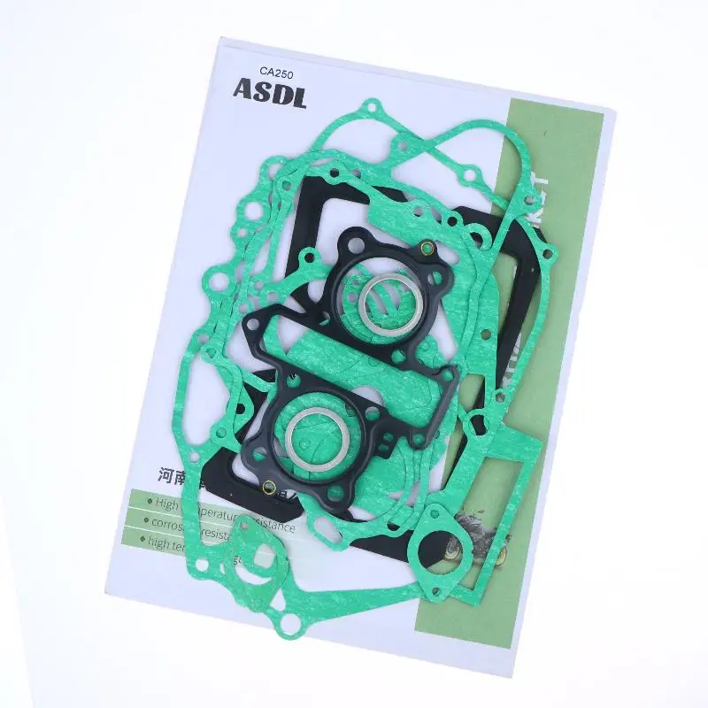 1 Set Motorcycle Parts Complete Gasket Kit: 253FMM Rebel CA250 CMX250 CBT250 Barracuda Vento Jinlun FYM