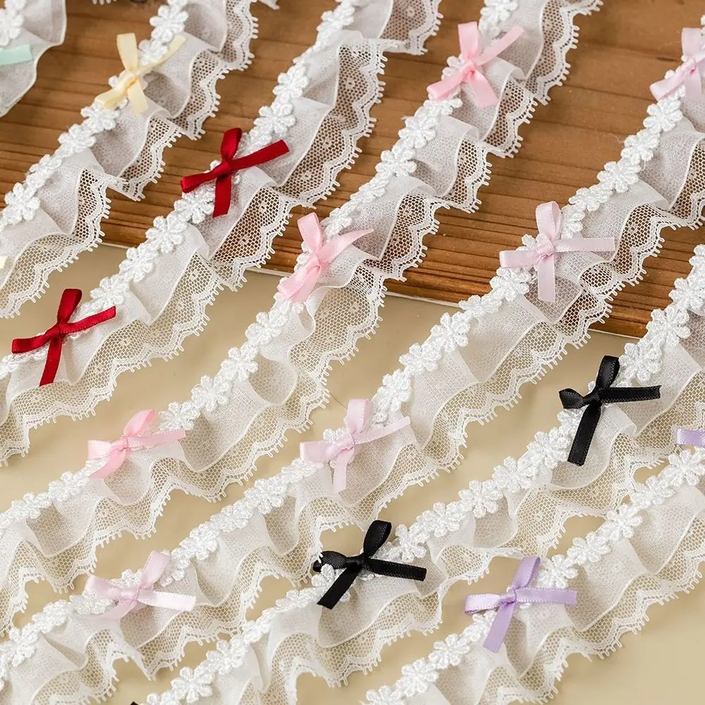 

DIY Crafts Lace Lace Trim Ribbons Bows Pleated Lace Trim Sewing Accessories