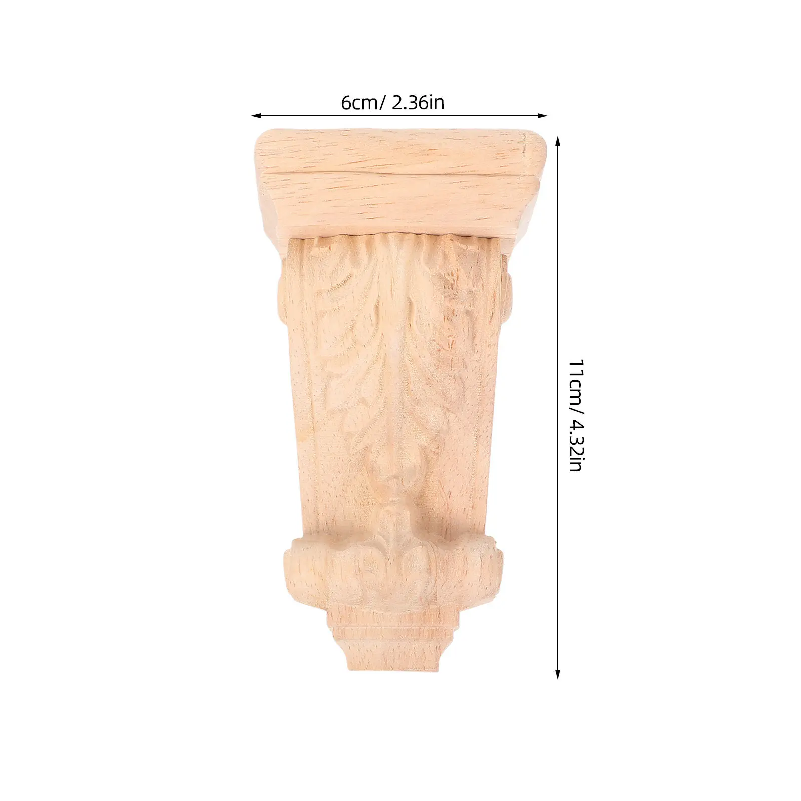 Solid Wood Carved Roman Column Corbel European Elegant Decorative Shelf Bracket for Fireplace Mantel Doorway Beam Wall