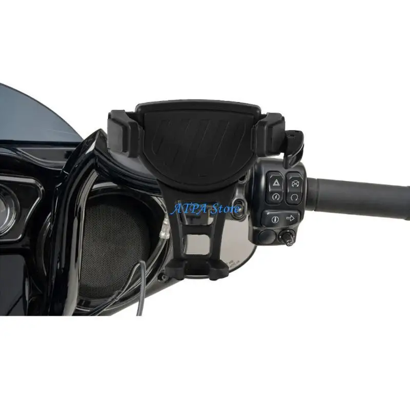 

U13C Innovative Offset Base Motorcycle Phone Mount with 360 Rotation Metal Plastic Phone Support for Stable Navigation View