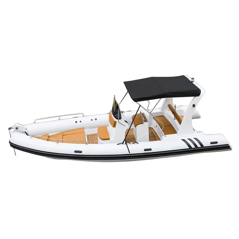 680 22ft Inflatable Rib Boat Semi Rigid Fiberglass Hull ORCA Hypalon Yacht for Sea Vacation