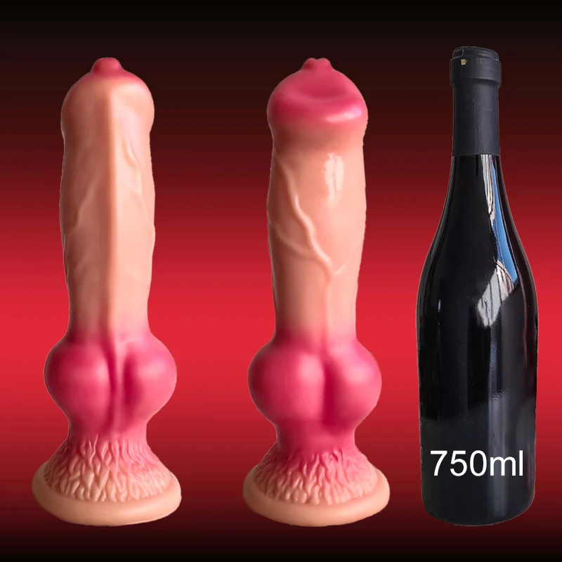 5 Größen XXL Realistische Hundedildos Riesiger Penis mit Saugnapf Big Butt Plug Riesiges Monster Schwanz Dick Sexspielzeug für Erwachsene für Männer