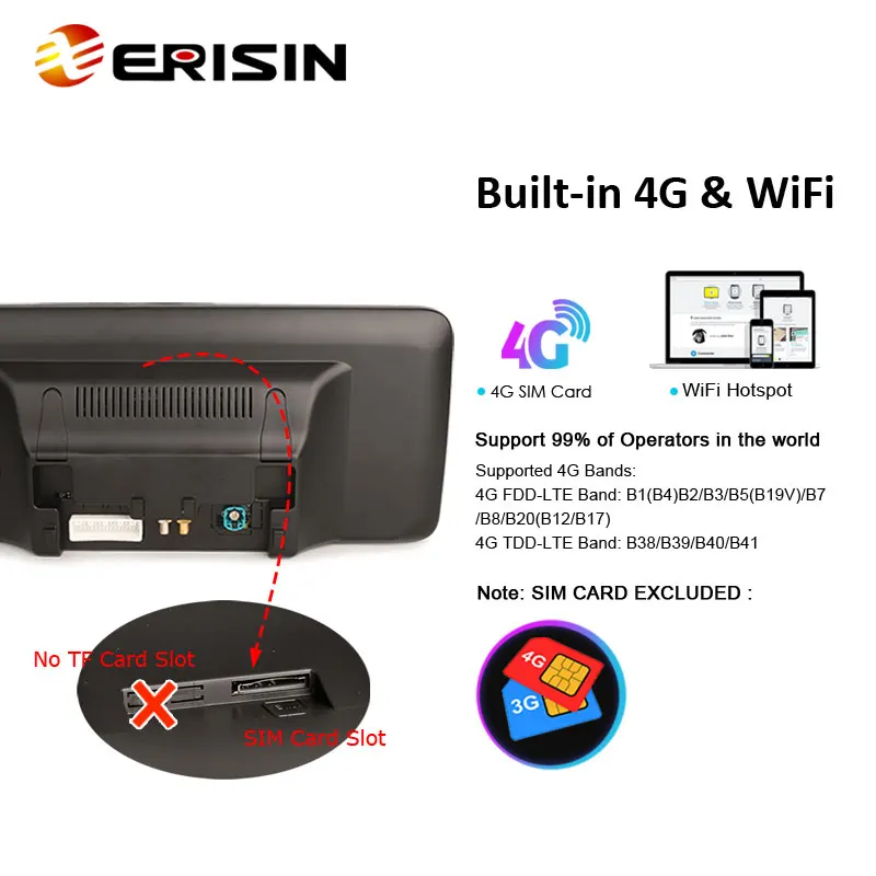 Erisin ES46GA45 128G Android 13 Car Stereo For Benz A/GLA/CLA/G Class COMAND APS NTG 4.5/4.7 System CarPlay Auto Upgrade GPS 8G