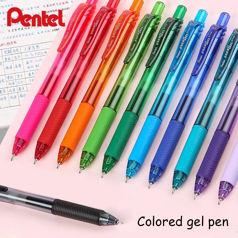 1pcs Japan Pentel Needle Tip Colored Gel Pen BLN-105 Quick-Dry High-Capacity Signing Pen 0.5mm Kawaii School Supplies Stationery
