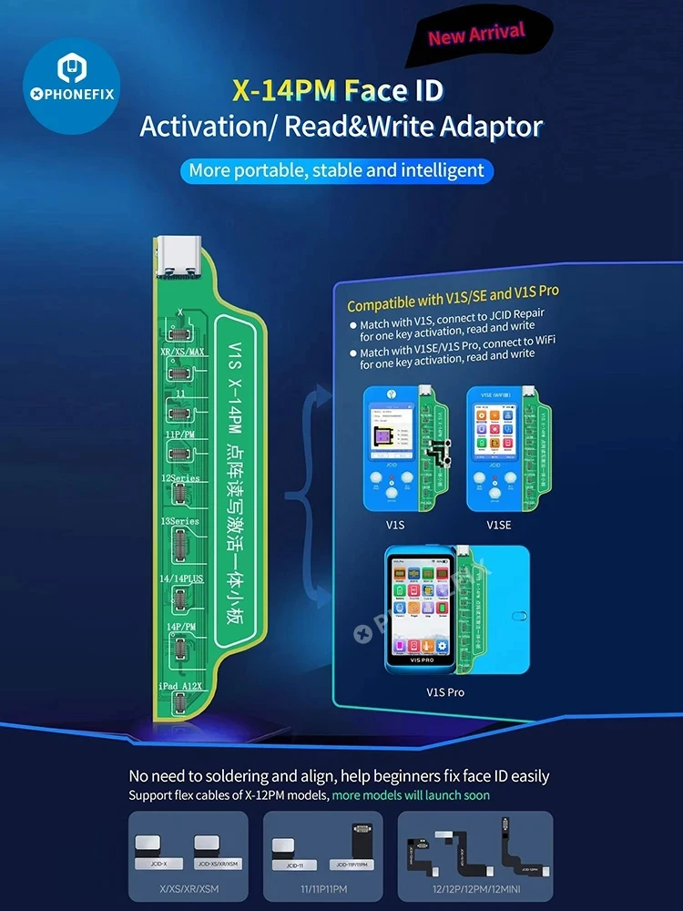 週末値下げ！JCID V1SE iPhone 修理キット\"未開封\"最新バージョン JC V1SE Wifiプログラマー iPhone 11 12 13 14 15 16 17Pro Max対応