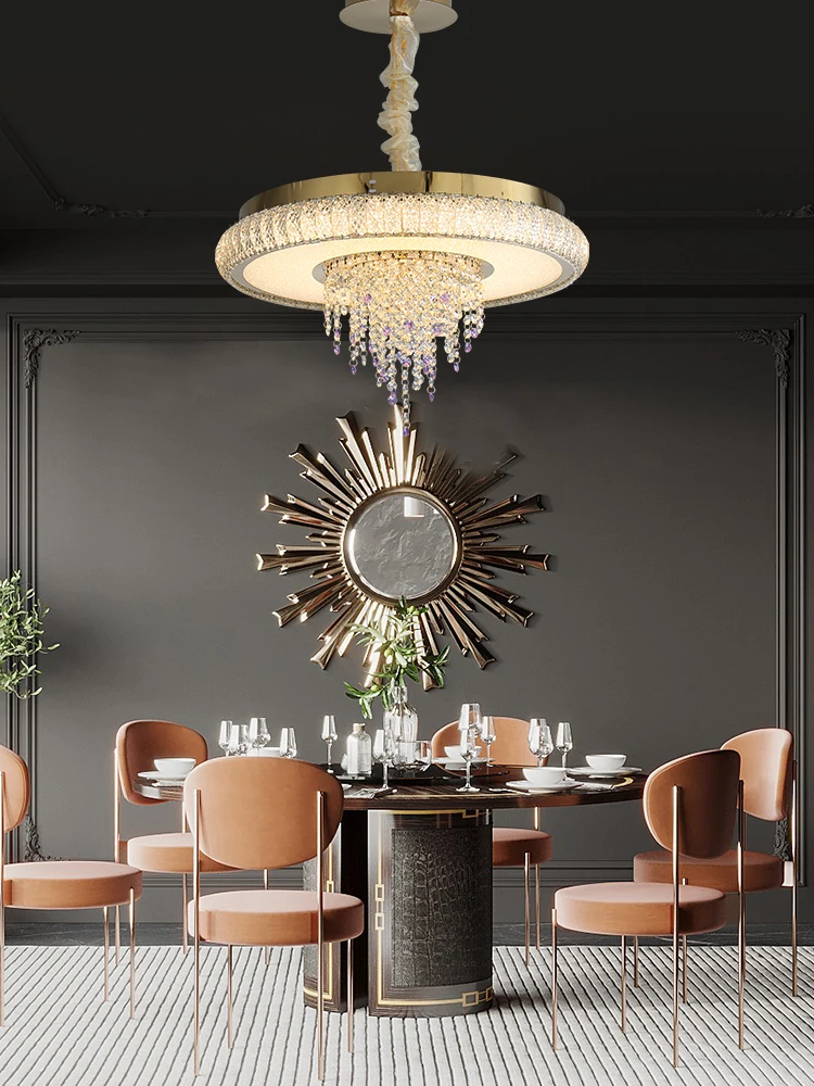Crystal Pendant Ceiling Chandeliers Modern Led Lighting Home Decoration Living Room Dining Table