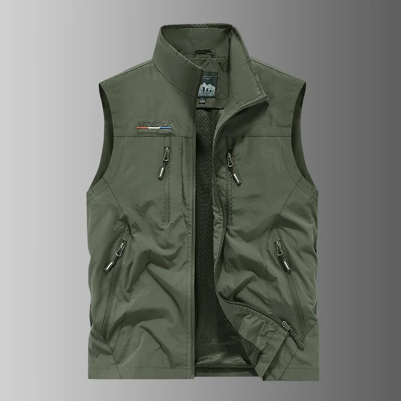 

Men's Casual Outdoor Sports Vest Breathable Autumn Spring Fashion City Style Zipper Closure Comfortable Fit Fashionable