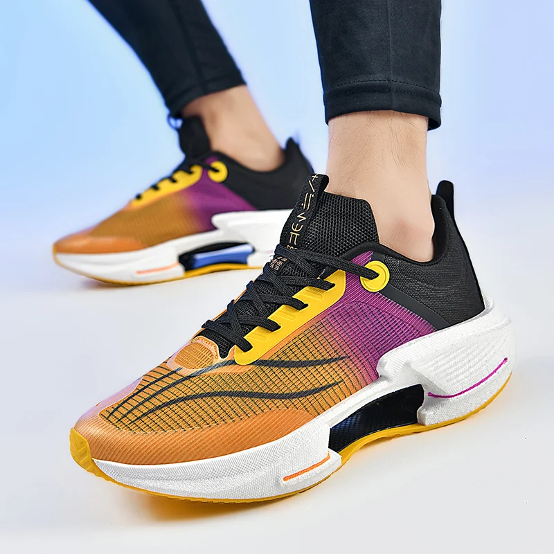 

Men's Non-Slip Trainer Running Shoes Outdoor Couple Off-road Shoes Jogging Breathable Mesh Cushioning Race Sneakers Luxury shoes