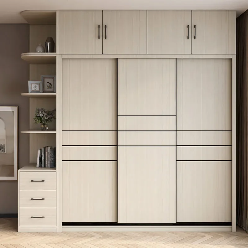 Wood Clothes Wardrobe Storage Drawer Aesthetic Drawers Bedroom Wardrobe Closet Sliding Doors Ropero Armables Home Furniture