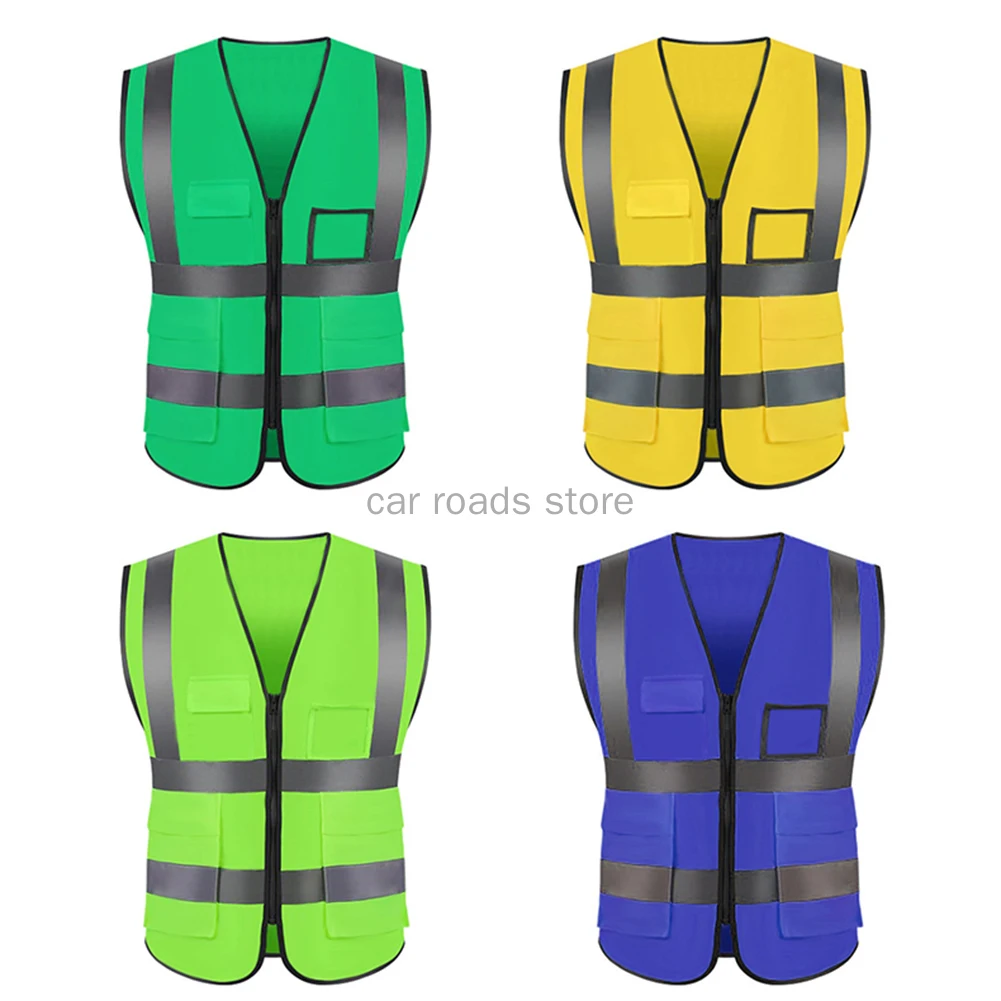 Multi-pocket Reflective Safety Vest Bright Color Traffic Vest Railway Coal Miners Uniform Breathable Reflective Vestreflective