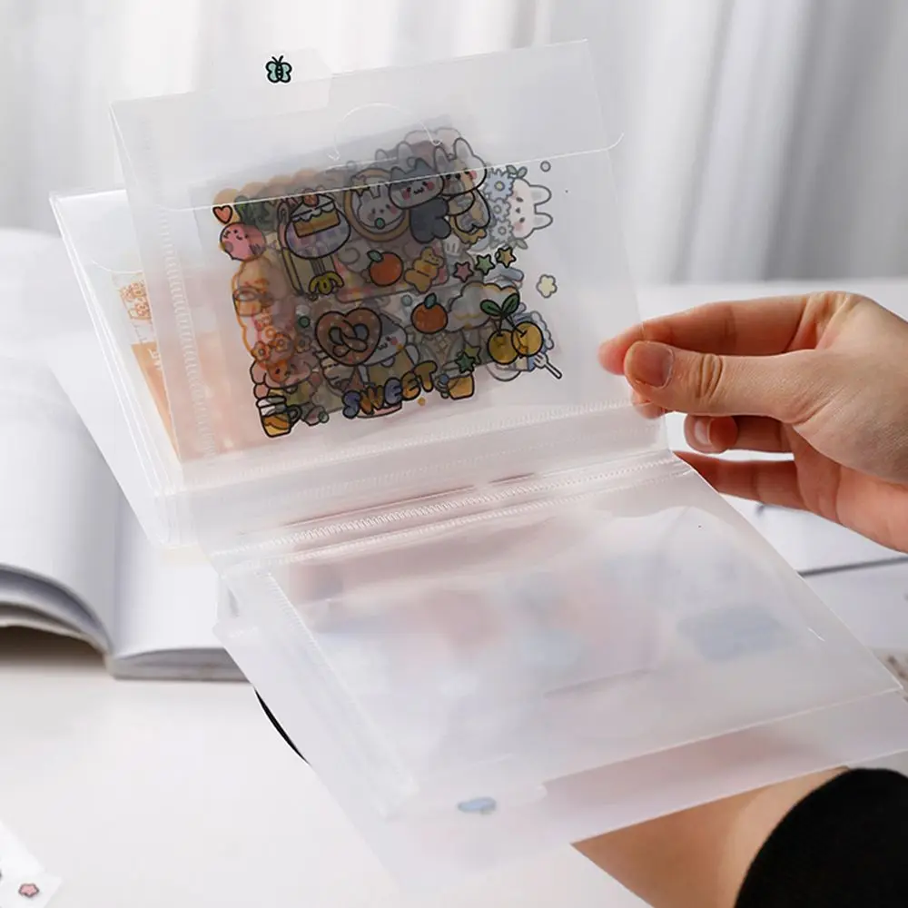 A6 Portable Holder Money Storage Folder Idol Photo Booklet Stickers Storage Book Nail Sticker Collecting Cash Bill Organize