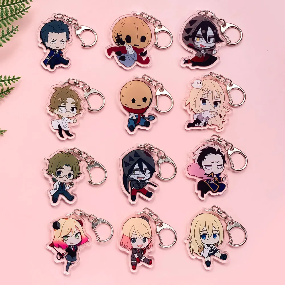 1/12Pcs Anime Angels of Death Acrylic Car Keychain Cute Backpack Pendant Funny Bag Charms Accessories Decoration Holiday Gifts