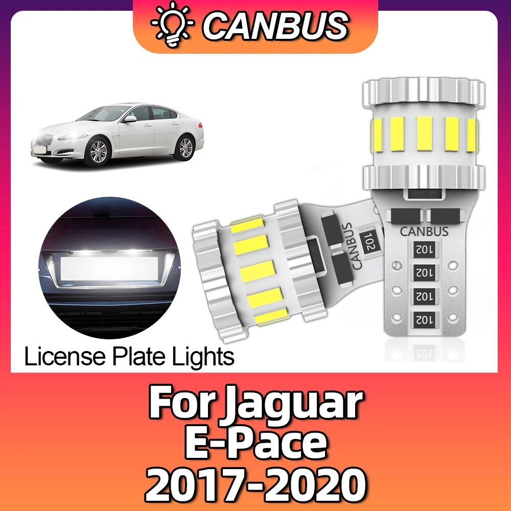 T10 Led Bulb W5W 194 Interior Map CANBUS Car Parking Lamp License Plate Side Signal Lights For Jaguar E-Pace 2017 2018 2019 2020