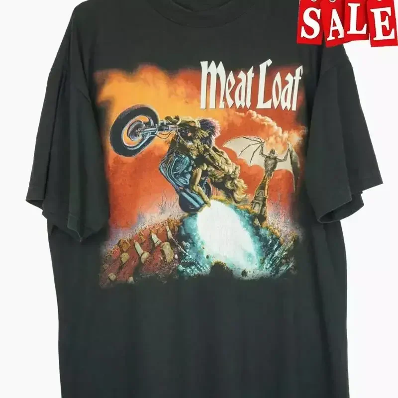 HOT Meat Loaf Bat Out Of Hell Black Men's T Shirt Full Size S 4XL
