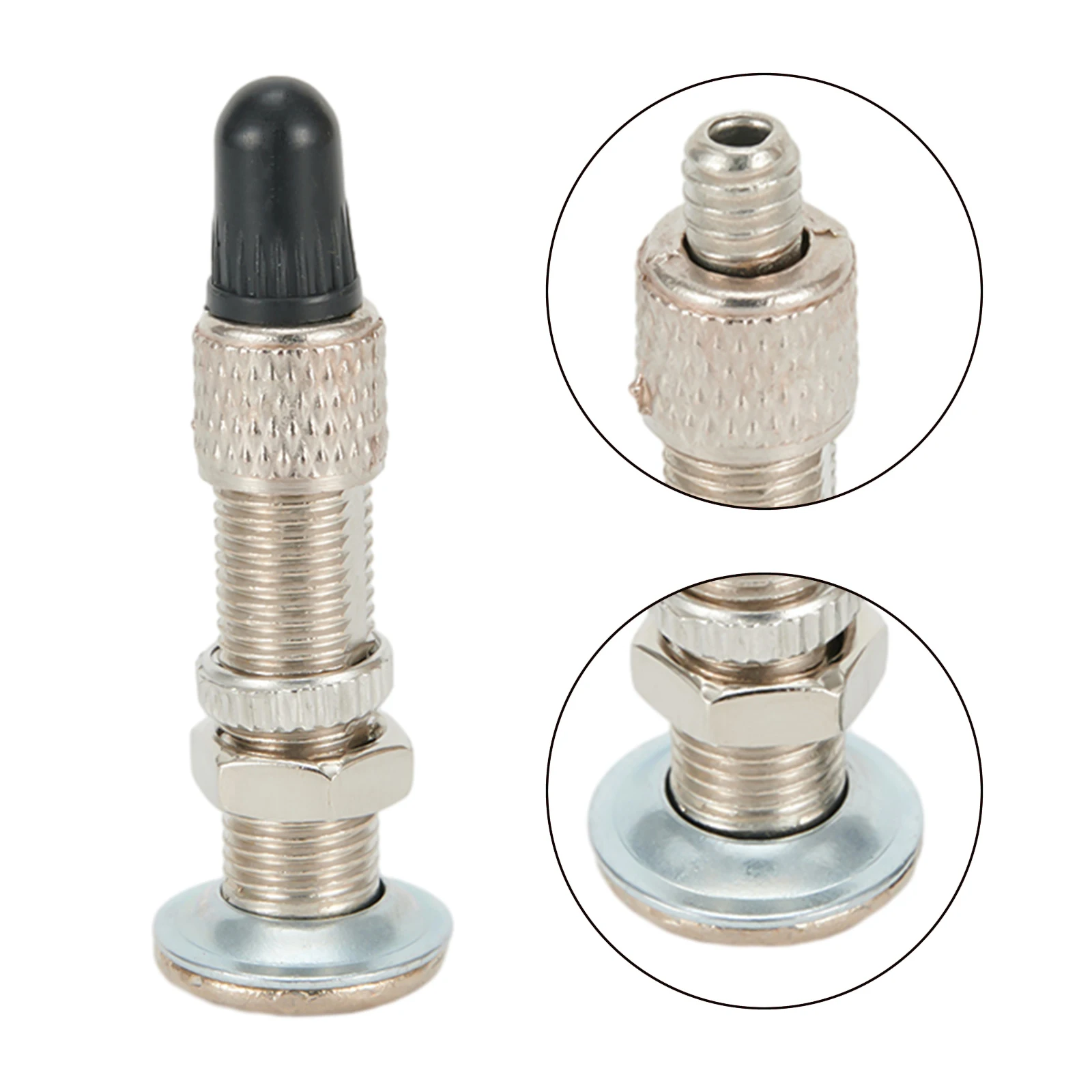 

4pcs Bicycle Tubeless Valves for Dunlop Valve Woods Valve English Valve Zinc Alloy Replacement Set for Leak Prevention