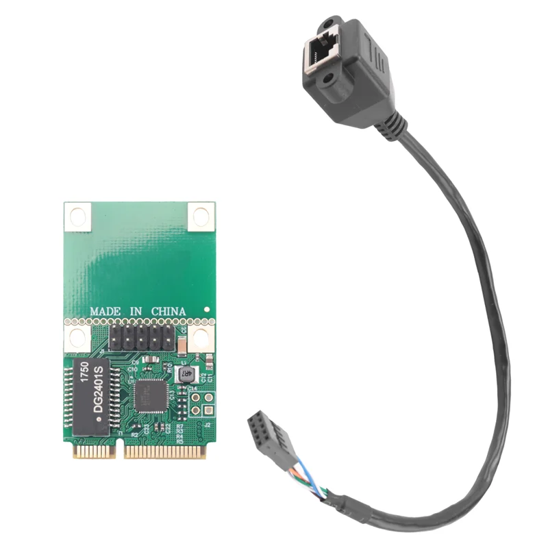 بطاقة شبكة جيجابت إيثرنت PCI-E صغيرة الحجم إلى RJ45 LAN بسرعة 1000 ميجابت في الثانية لمحول الخادم