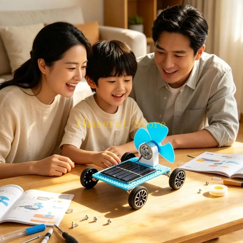 E7CE Hands-On Solar Rear Fan Car Model for Kids Science Class Projects