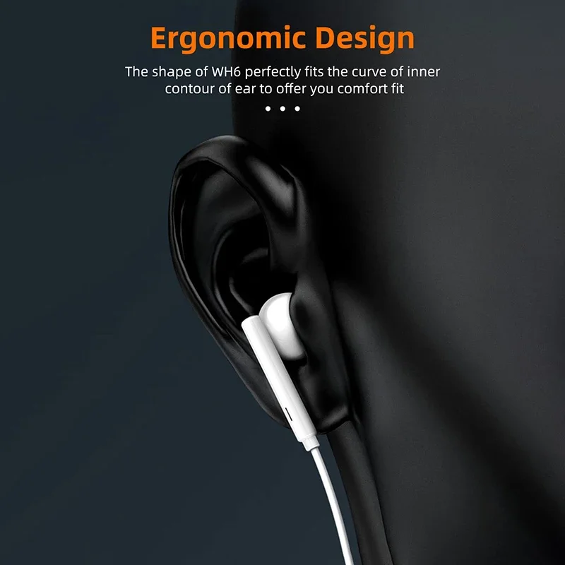 3.5MM Wired In-Ear Music Headphones HiFi Bass For iPhone 14 13 12 11 X 8 Pro Max SAMSUNG S24 S23 S22 L-Type Sports Earphones