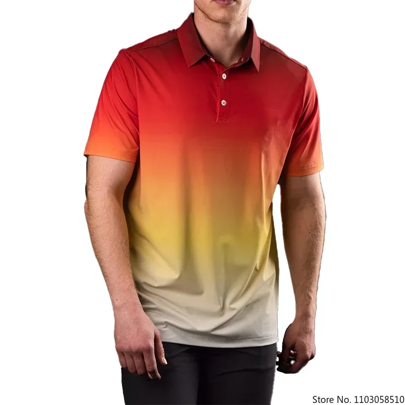 Summer Men's Shirt Clothing Golf Shirt Casual Polo Men's Short Sleeved T-shirt Quick Drying And Breathable Top Anti-Pilling