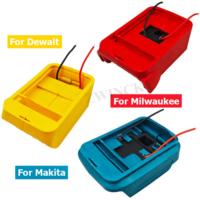 1PC DIY Adapter Converter Base Charging Head Shell For Makita/DeWalt/Milwaukee 18V Lithium Battery Connector Power Socket