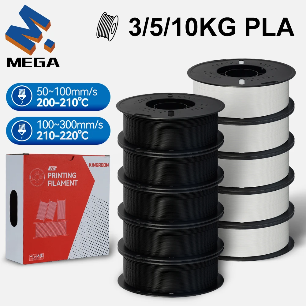 

KINGROON PLA Filament 3/5/10KG 1.75mm ±0.03mm Eco-friendly 3D Printing Material Failment For FDM 3D Printer Local Fast Shipping