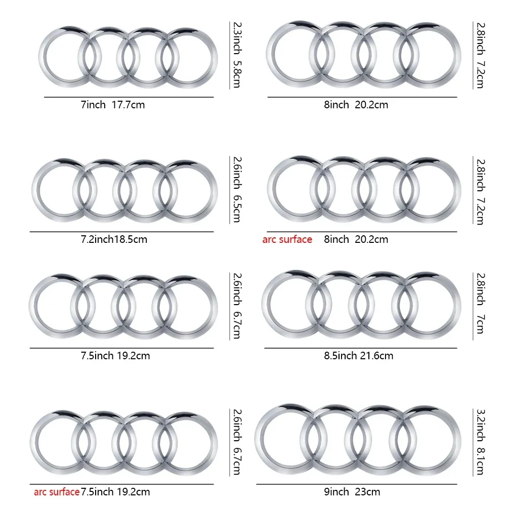 Nowy 3D Audi Oryginalna naklejka dekoracyjna na przednią maskę samochodu do Audi A4 B6 B7 A1 A3 8V 8P A6 A5 A7 A8 Q3 Q5 Q7 TT S3 R8