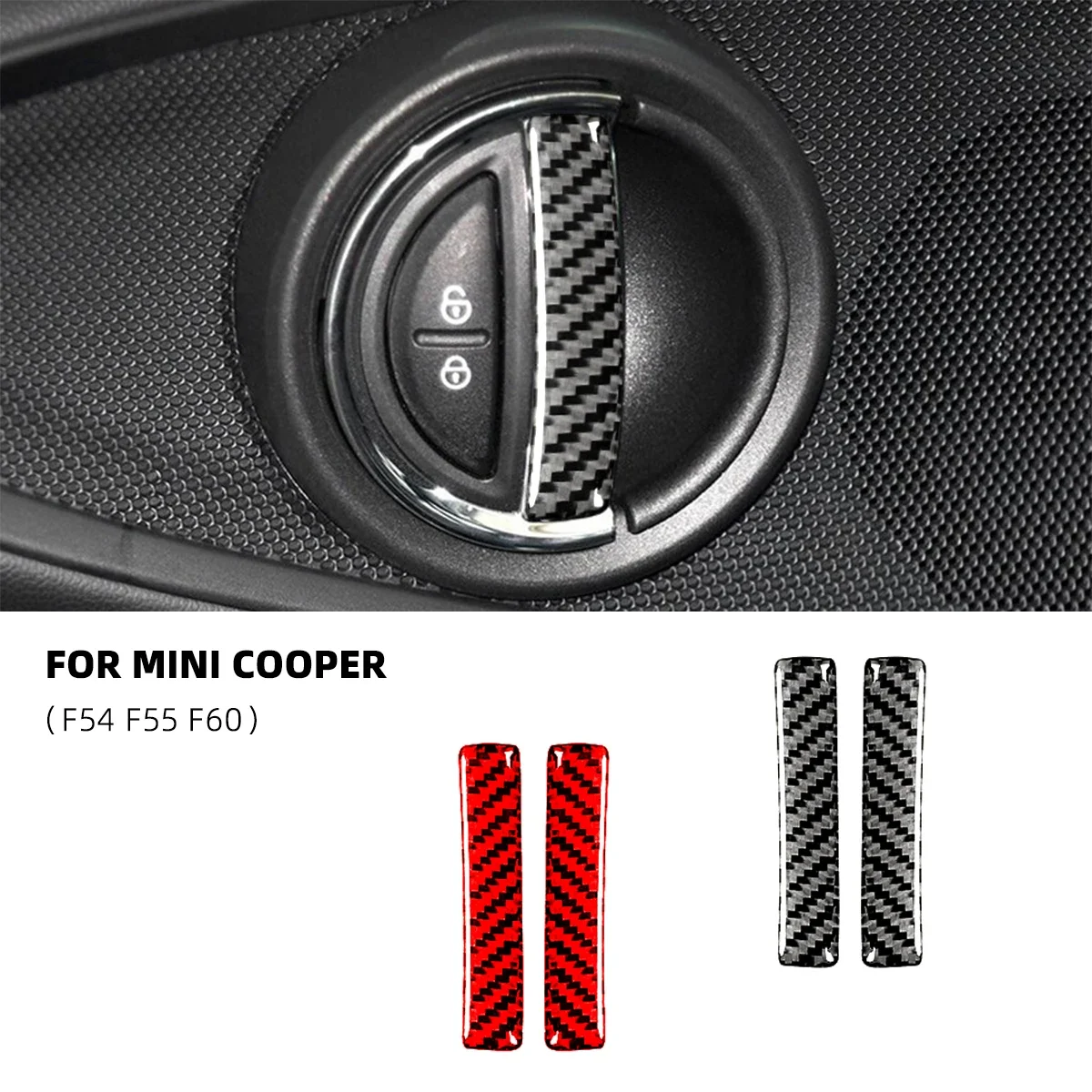 

Carbon Fiber Inner Door Handle Cover Sticker Interior Modification For Mini Cooper R55/R56/R60/R61 F55 F54 F60 Accesorios Auto