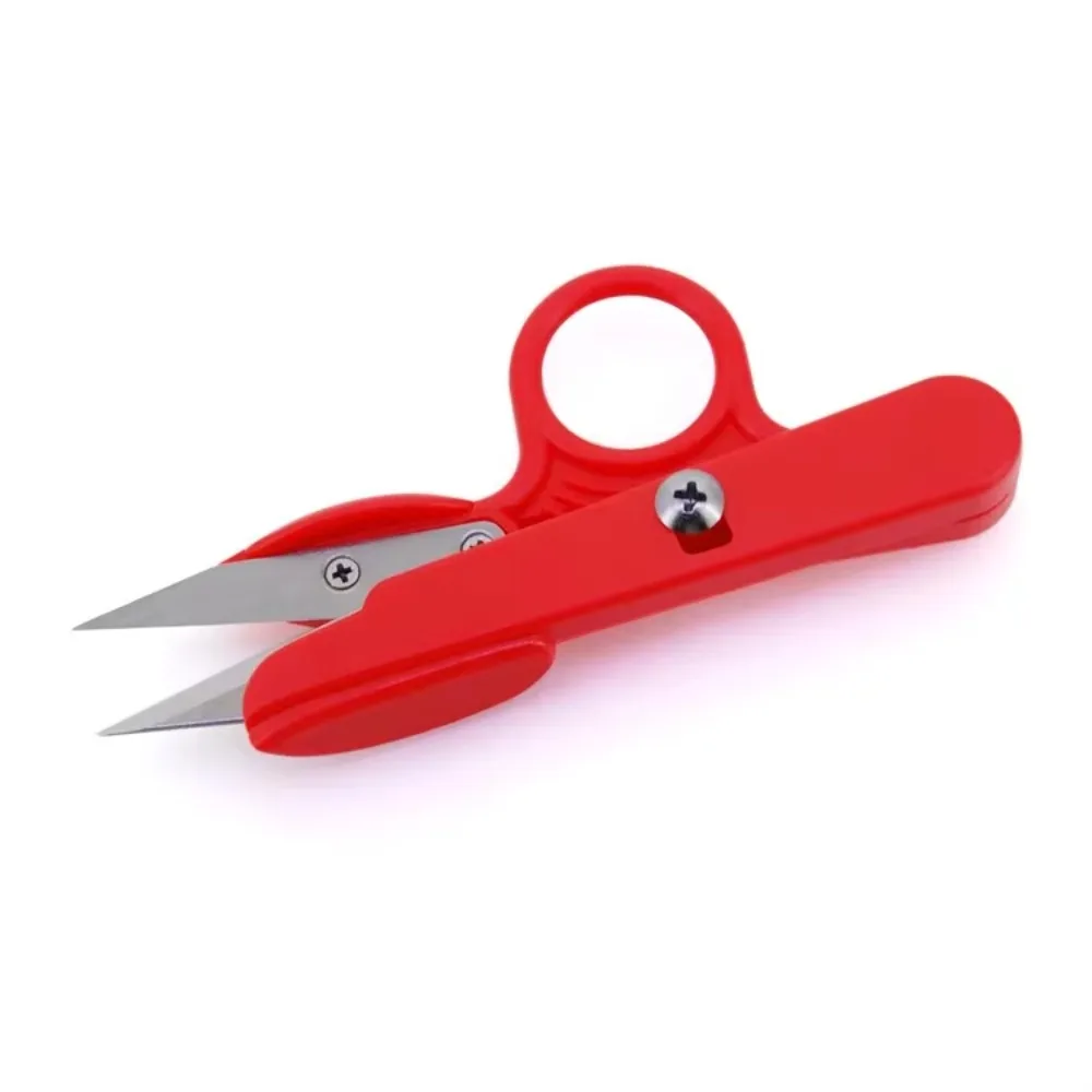Household Yarn Scissors with U-Shaped Plastic Handle for Sewing Thread Cutting Cross Stitching Special Design Sewing Tools