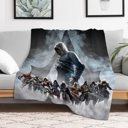 Gioco Assassins Creed coperta biancheria da letto in microfibra soffici coperte morbide e plaid divano al ginocchio pisolino in pile inverno decorativo casa di lusso