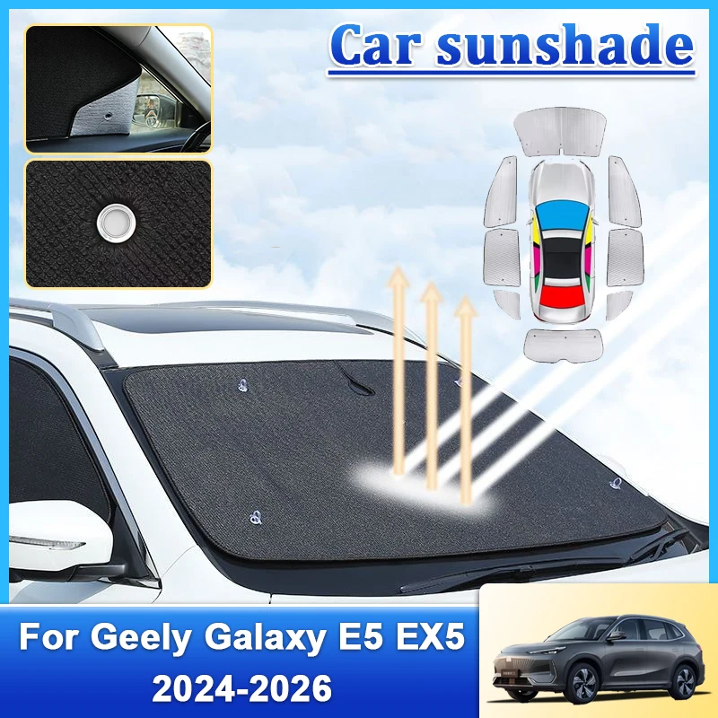 

Car Windshield Sunshade For Geely Galaxy E5 EX5 Proton eMas 7 2024 2025 2026 Sun Visor Shade Anti UV Protection Auto Accessories