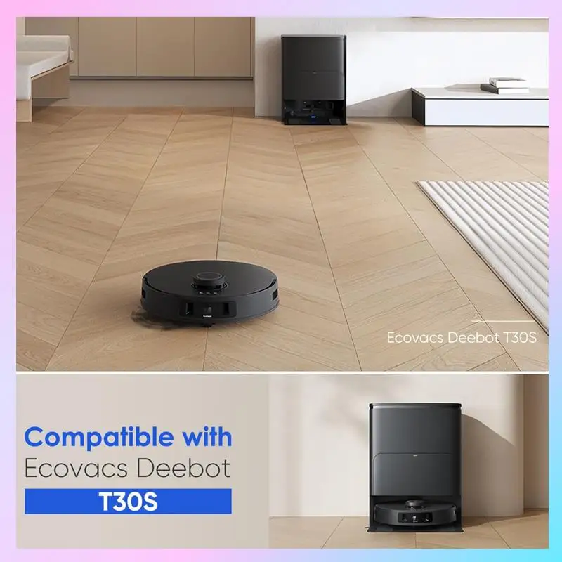 ABRG-Dust Bag Main Side Brush Filter Mop Accessories For ECOVACS T30S PRO Robot Vacuum Cleaner Accessories