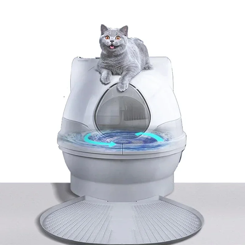 Automatic toilet pet product sewer cat toliet smart cat litter box bathroom electric cats