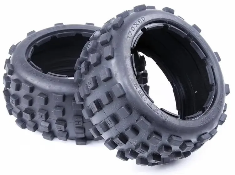 

Large nail pattern non-slip tires Strong grip and strong wear resistance off-road tires for HPI KM ROVAN BAJA 5B