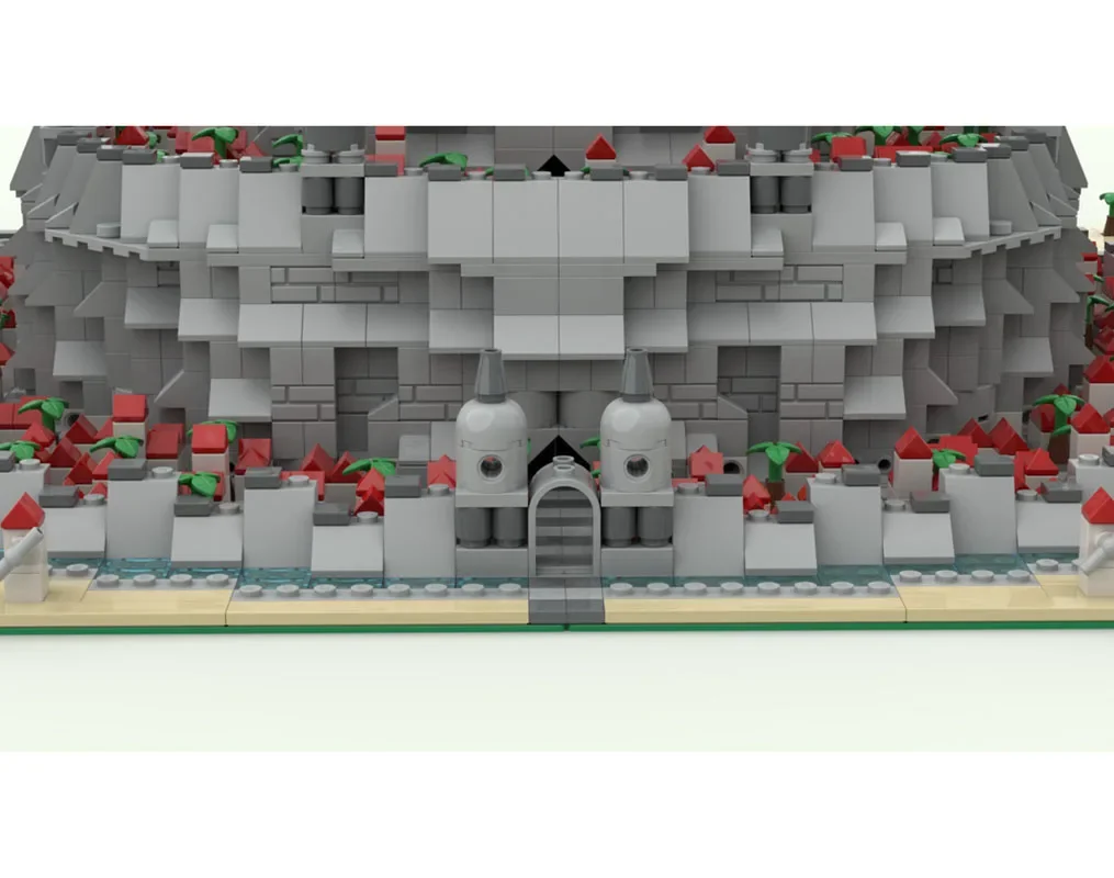 Bloques de construcción Moc de película famosa, modelo de escena, Castillo Minas Tirith, bloques de construcción modulares, juguete de regalo para niños, conjunto DIY de montaje