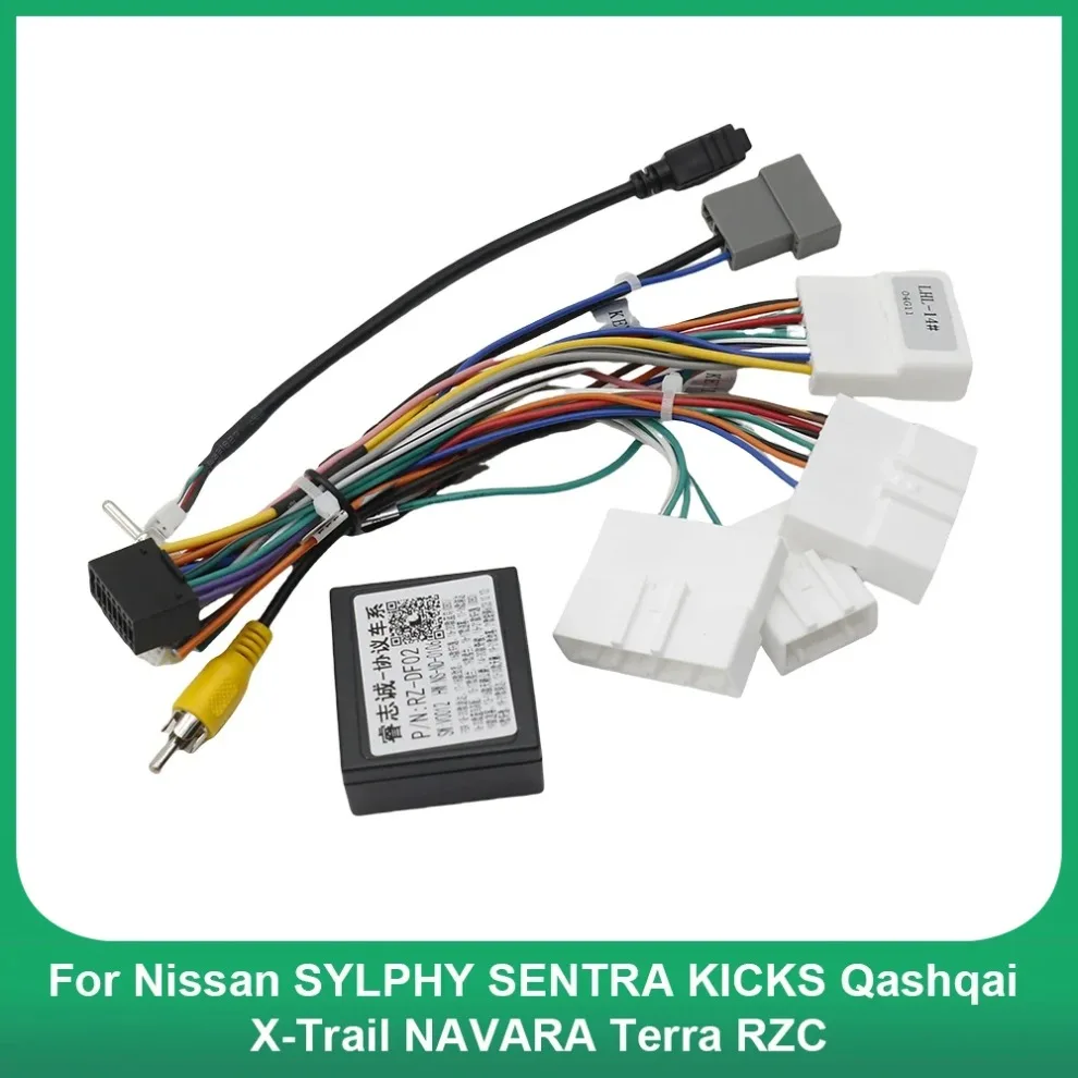 

Car radio framePlayer Cable Plug Canbus Fitting Adaptor Dash Kits ForNissan SYLPHY SENTRA KICKS Qashqai X-Trail NAVARA Terra RZC