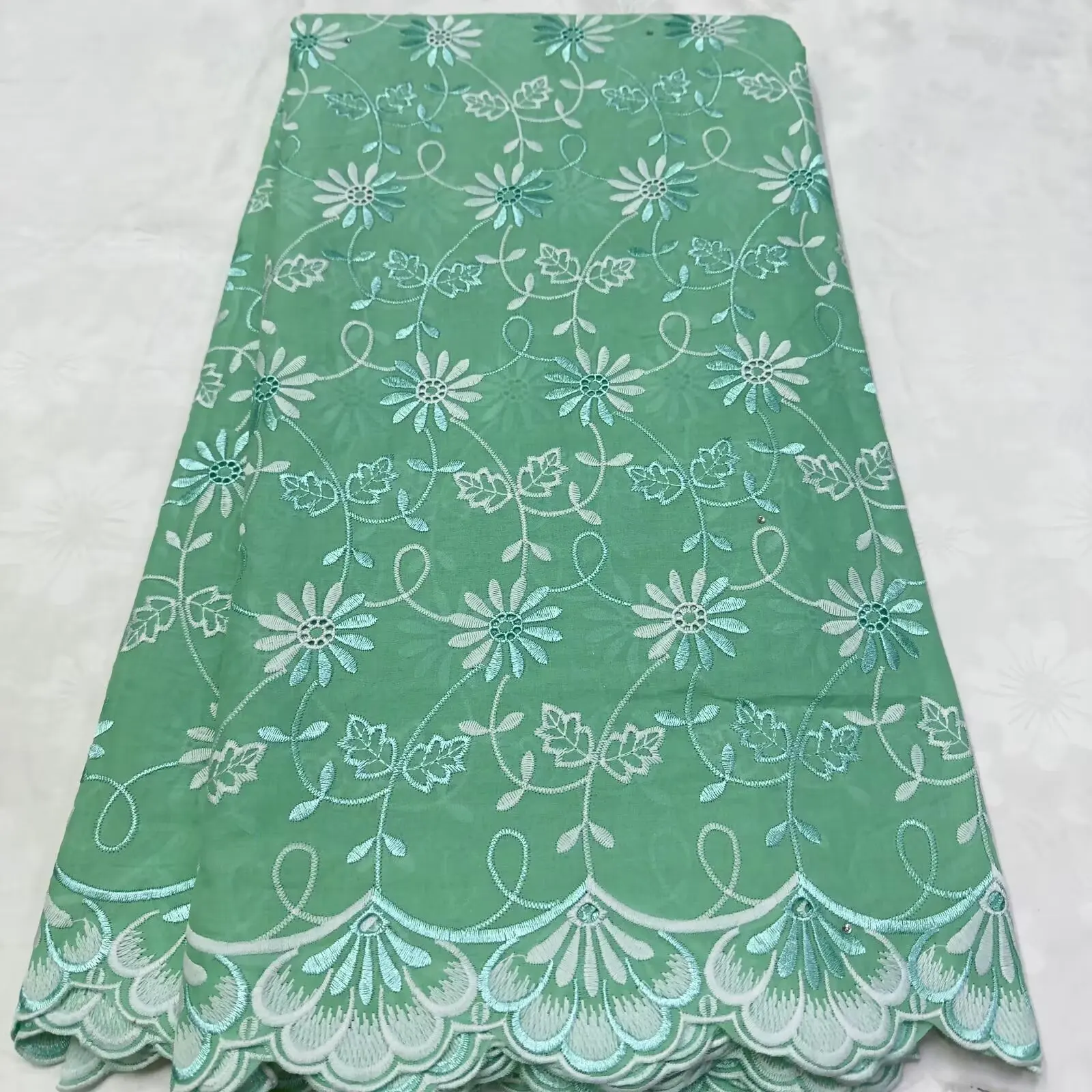 

African Nigerian France Latest Hot Sale Swiss Milk Silk Lace Fabric 2025 Cotton High End for Bride Wedding Party Sew Dresses​