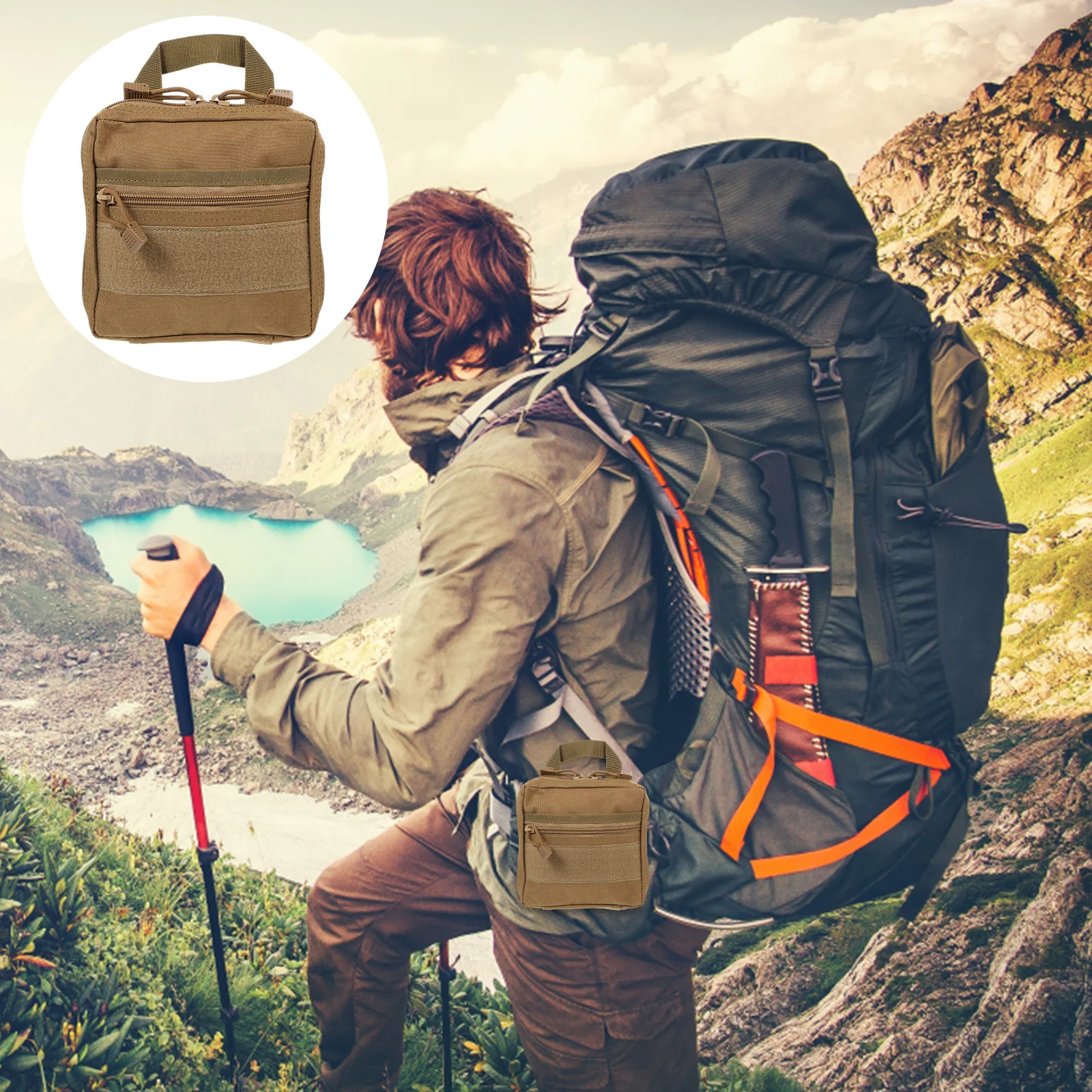 Multi-Purpose Tool Pouch Durable Oxford Cloth Outdoor Utility Storage Organizer Travel Zipper Pocket Bag Tool Pouch