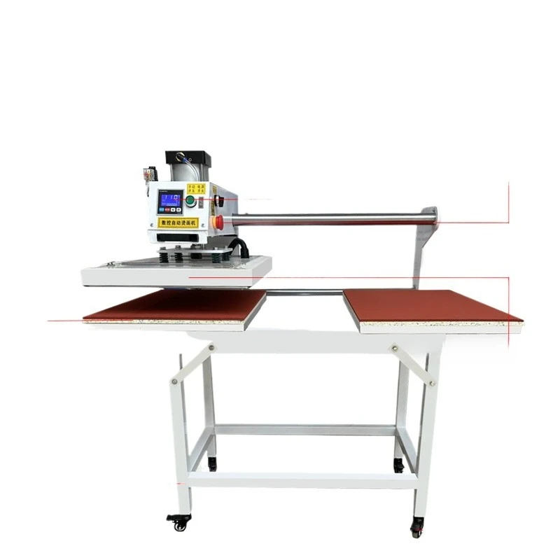 

Heat transfer printing machine Small double station pneumatic high temperature printing hot drill hat clothes T-shirt hot