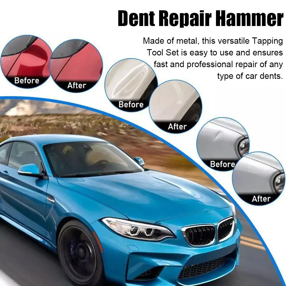 New Car Dent Repair Pit Suction Pit Tapping Hammer Leveling Hammer Leveling Pen PDR Tapping Leather Head Tool Dent Repair Hammer