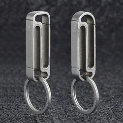 Luxury Car Titanium Keychain Key Ring Buckle Belt Lightweight EDC Custom for Man Male Creativity Father‘s Day Gift Wholesale