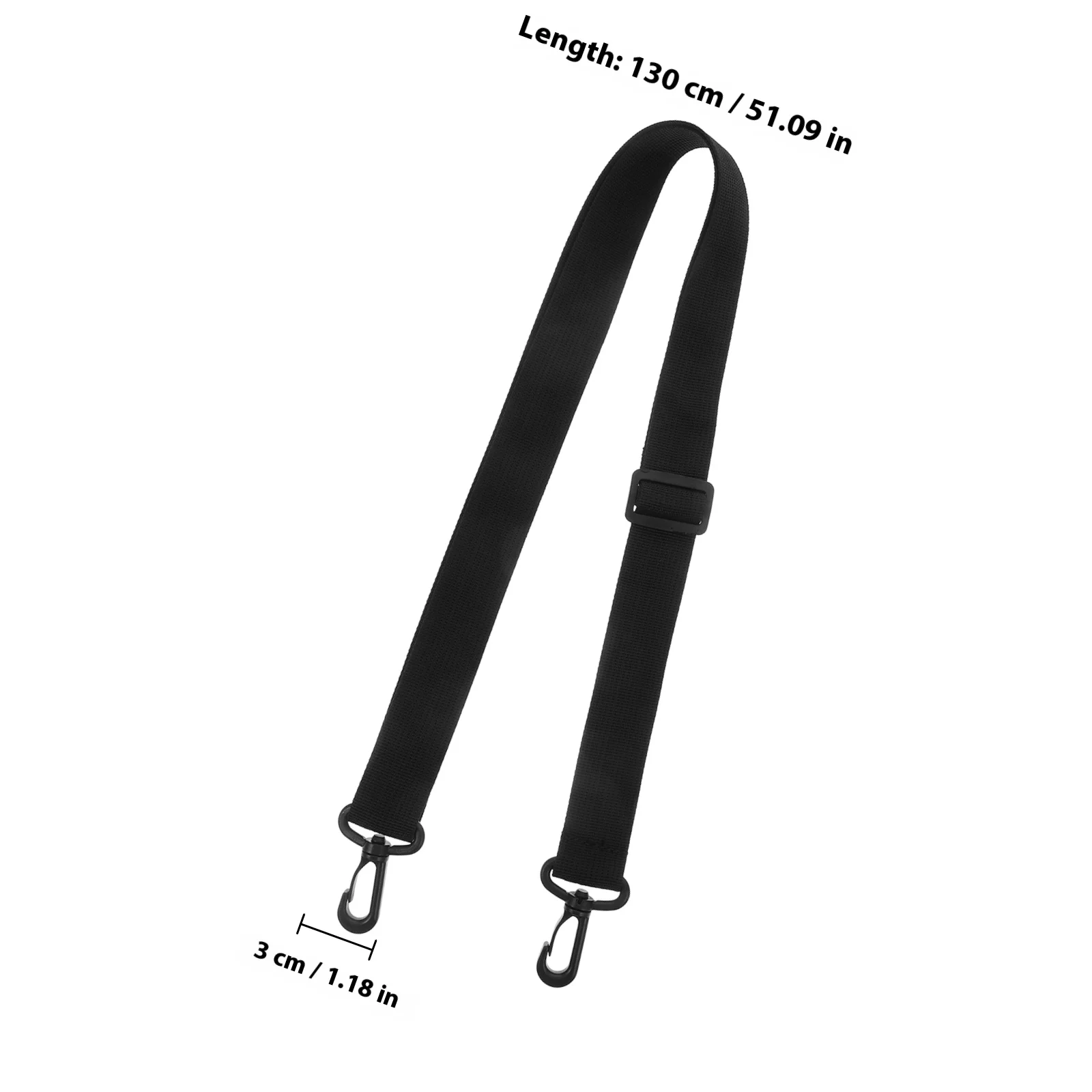 حزام كتف قابل للتعديل لأنابيب الملصق 3x130 سنتيمتر Crossbody حمل حزام هوك كليب قابل للسحب أنبوب فني متعدد الاستخدامات