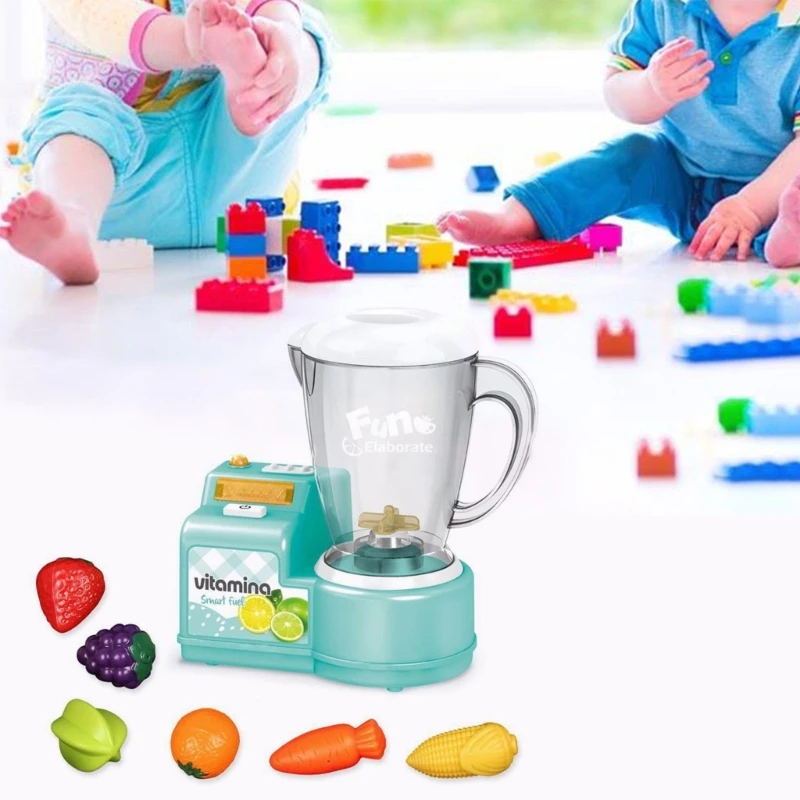 Kitchen Playset Toy Educational Learning Pretend Kitchen Juice Blender  Accessories Set Gifts for Kids 3 Years & Up Dropshipping