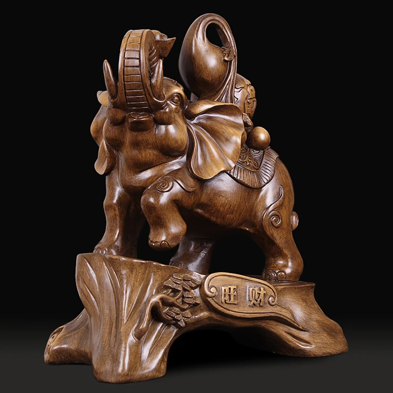 Elephant ornament Resin handicrafts Feng Shui ornaments for attracting wealth Home decor accessories Wine cabinet decoration