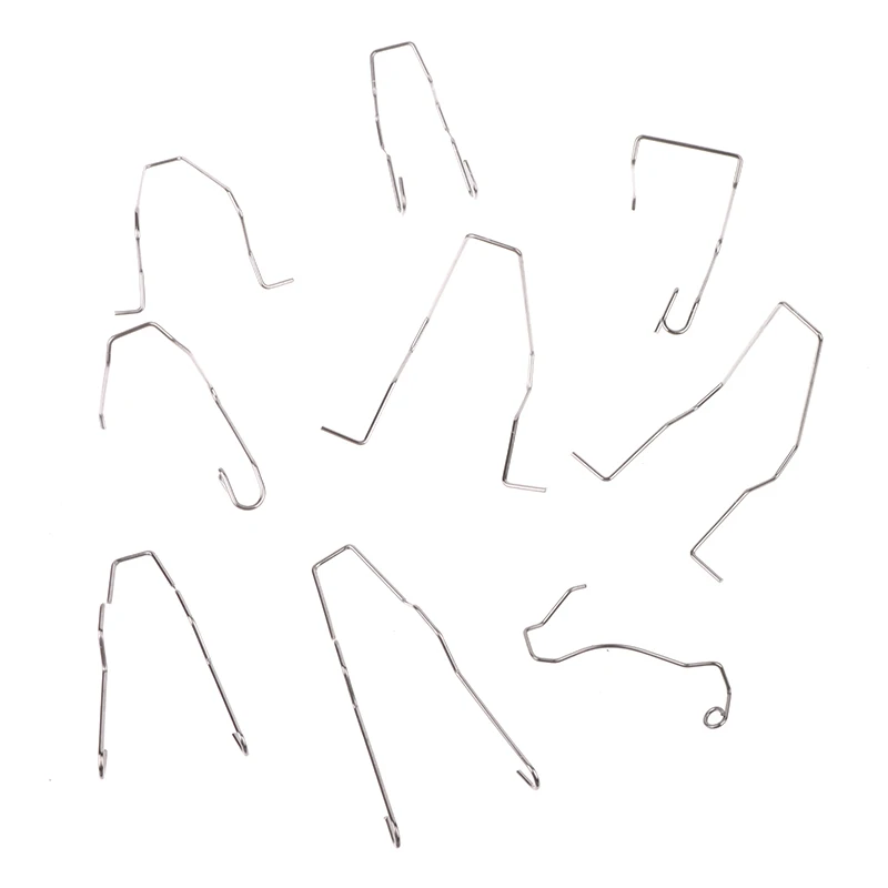 (HMA56)9Pcs Metal Headlight Bulb Spring Clips Fits For H1 H3 H4 H7 Car Headlamp Light Bulb Retainer Spring Clips Buckles Tools