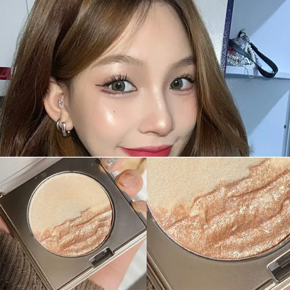 

Two-color 3D Embossed Highlighter Powder Palette Makeup Shimmer Pallete Cosmetics Illuminator Contour Water Light Face High E9J4